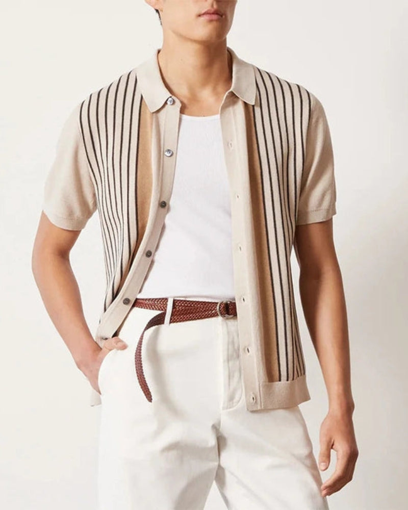 Monte Carlo Striped Knit Polo