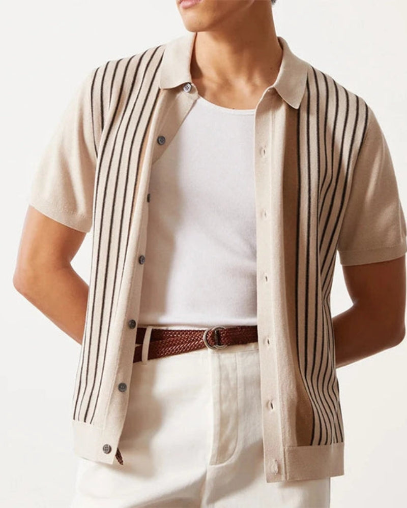 Monte Carlo Striped Knit Polo
