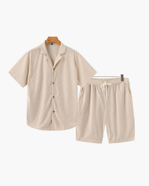 Riviera Corduroy Shirt and Shorts Set
