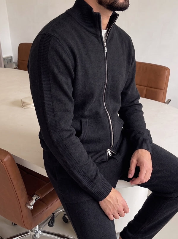 Bergamo Knit Tracksuit - Black detail