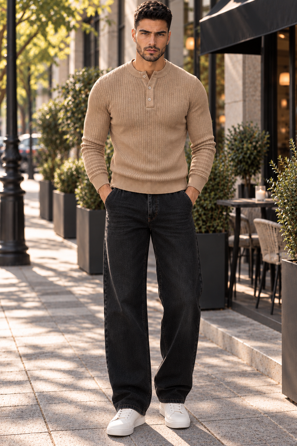 Rieti Henley Knit Jumper