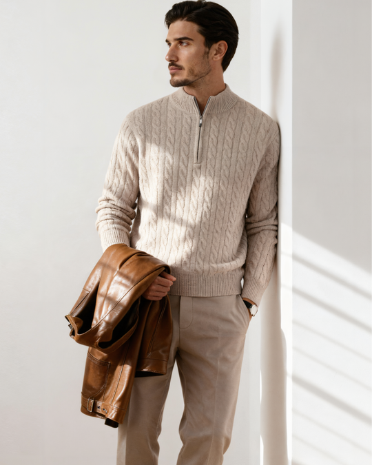 Cashmere Half-Zip Sweater