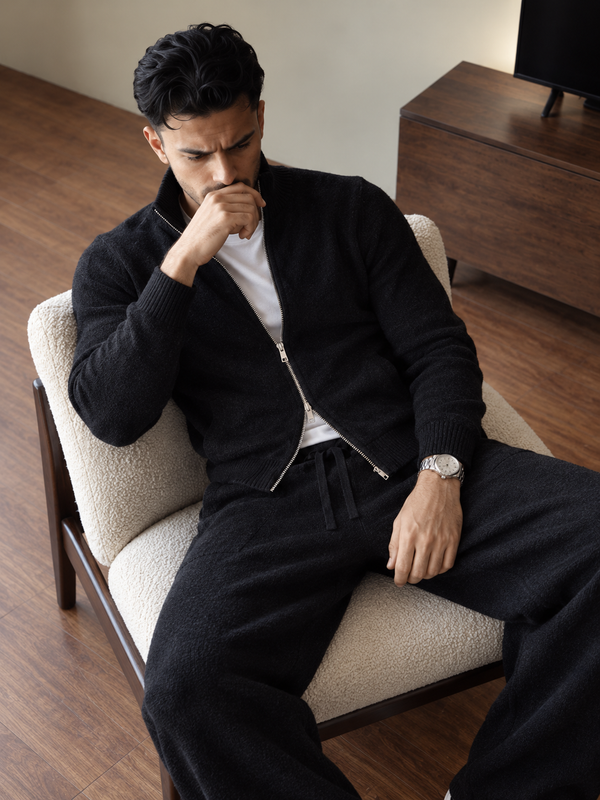 Ascoli Stand Collar Knit Set fit
