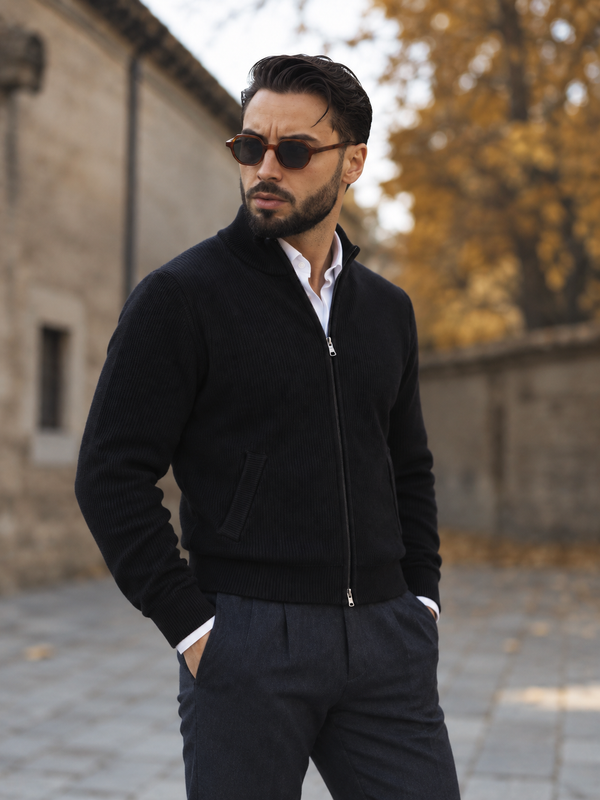 Sorrento Full-Zip Knit Sweater fit