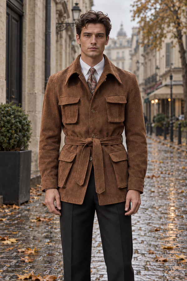 Gaeta Suede Safari Jacket detail