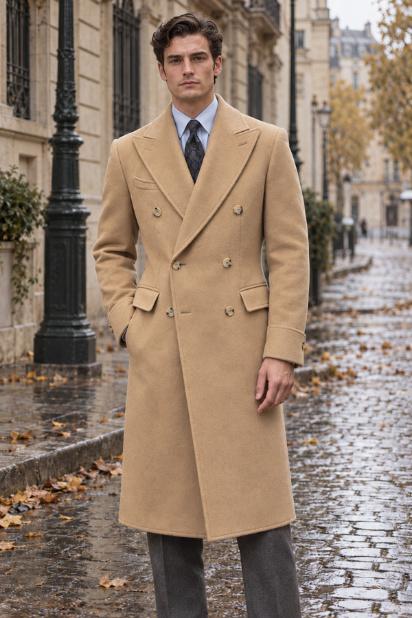 Rovereto Camel Coat detail