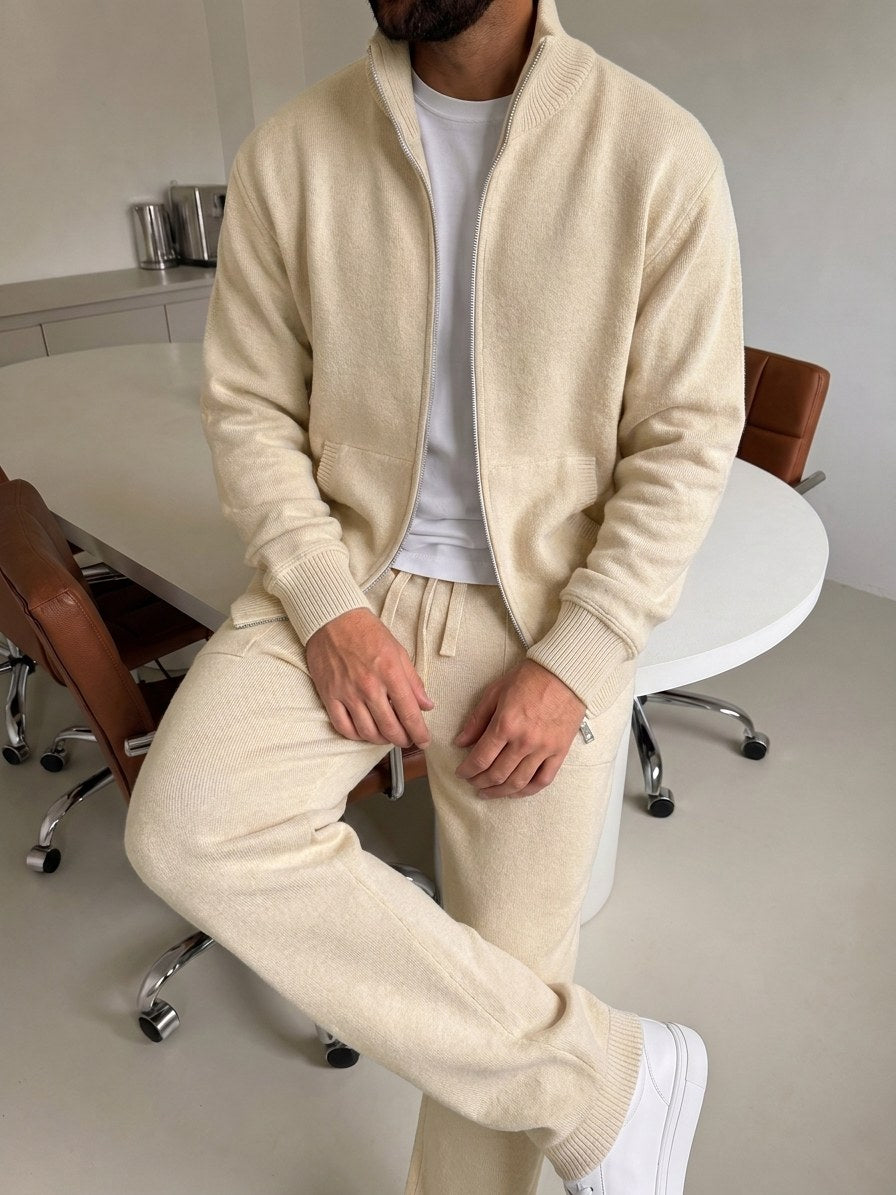 Bergamo Knit Tracksuit - Beige
