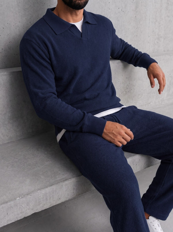 Parma Knit Polo Set - Navy fit