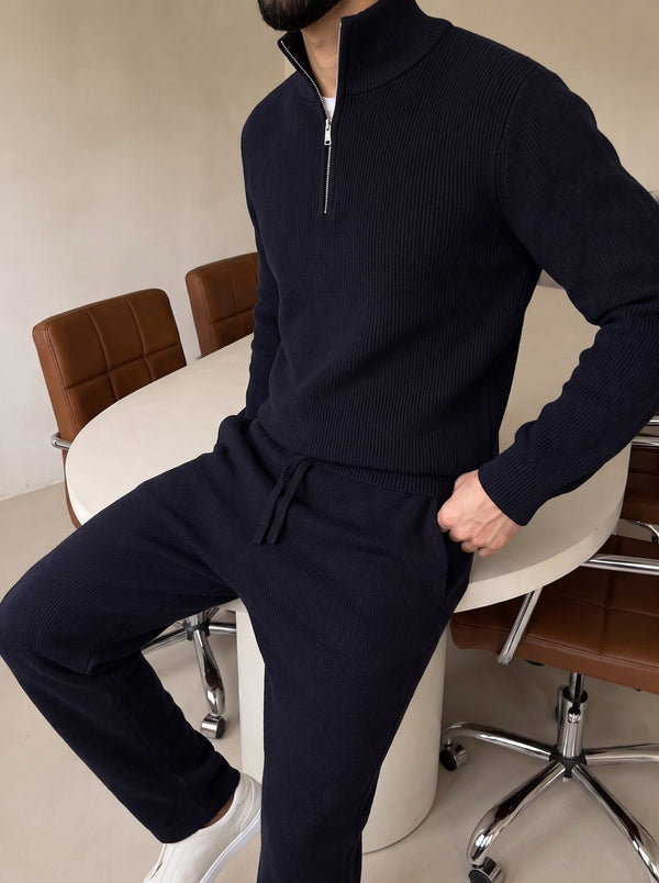 Ravenna Knit Polo Set - Black fit