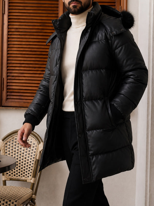 Aosta Shearling Leather Jacket fit