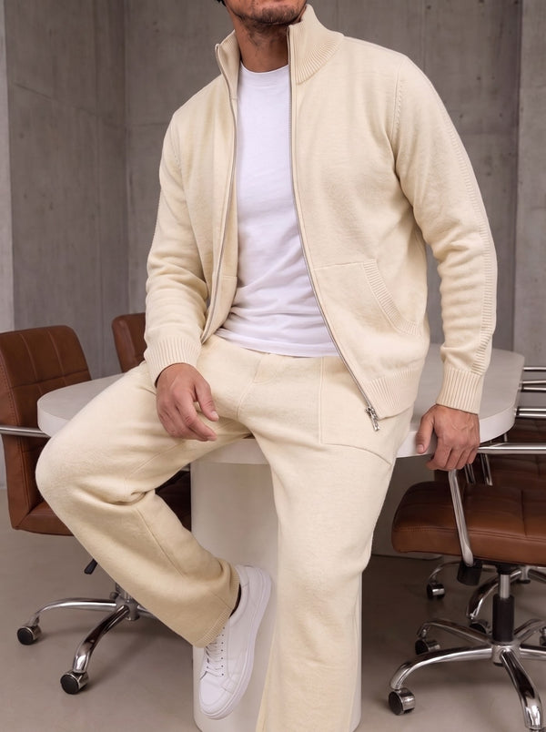 Bergamo Knit Tracksuit - Ivory