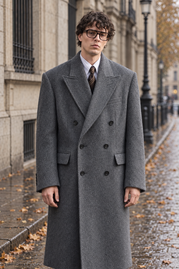 Bassano Wool Chesterfield Coat detail