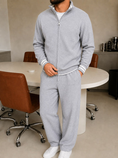 Lucca Knit Tracksuit - Gray