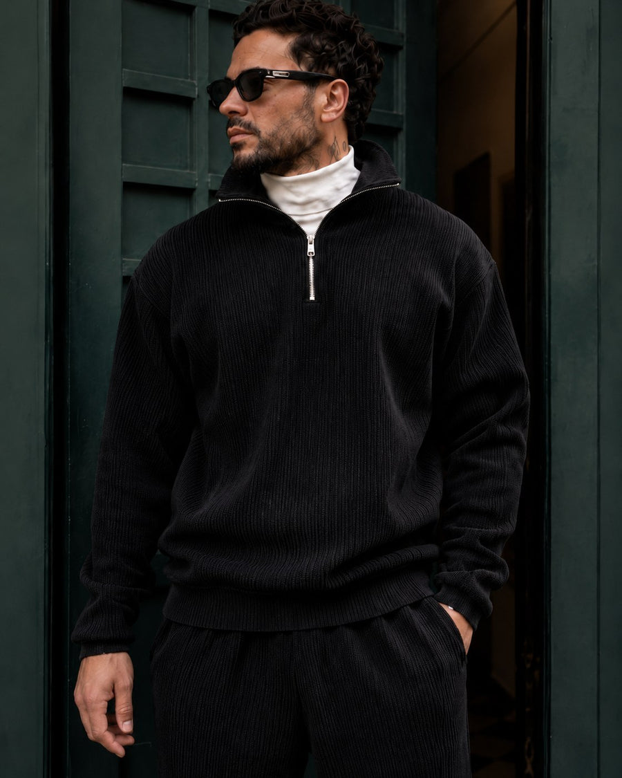 Garda Half-Zip Tracksuit - Black