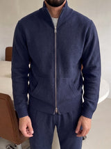 Bergamo Knit Tracksuit - Navy