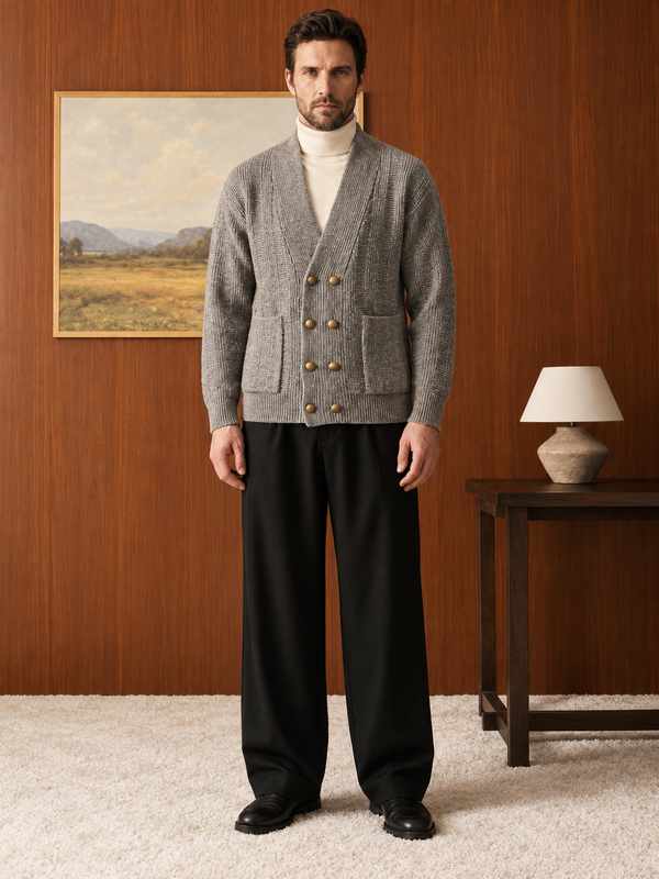 Lipari Double-Breasted Shawl Cardigan