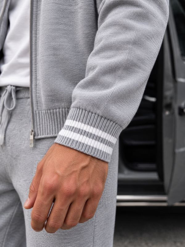 Lucca Knit Tracksuit - Gray detail