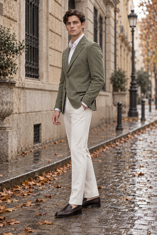 Recanati Notch-Lapel Blazer fabric