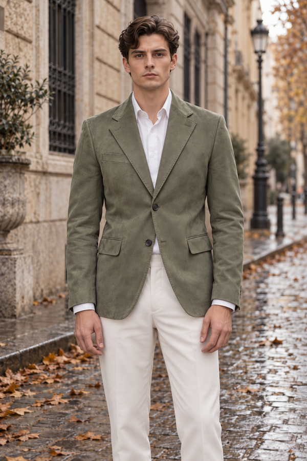 Recanati Notch-Lapel Blazer detail